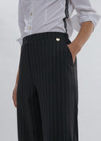 12467029-Pinstripe trousers-Black