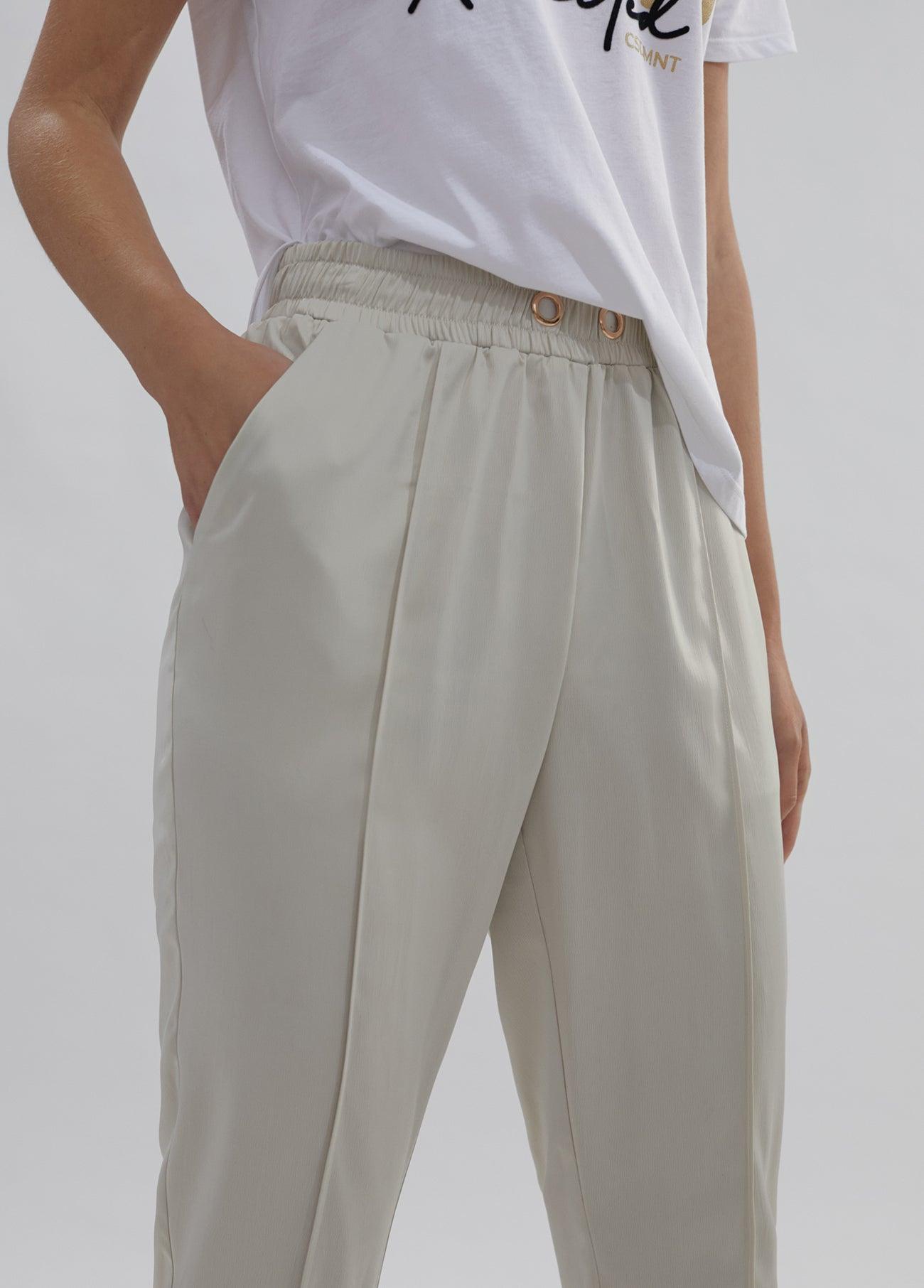 12467030-Basic satin joggers-Ivory