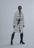 12470005-Faux leather coat with fur detail-White