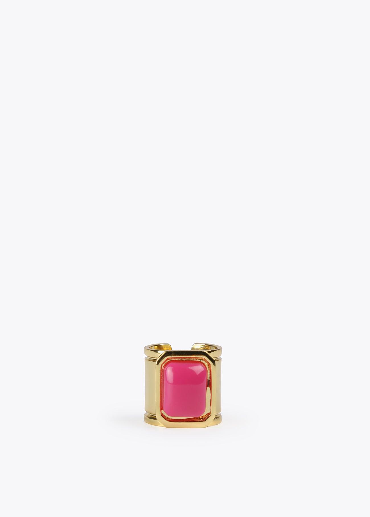 32412001-Maxi stone ring-Fuchsia