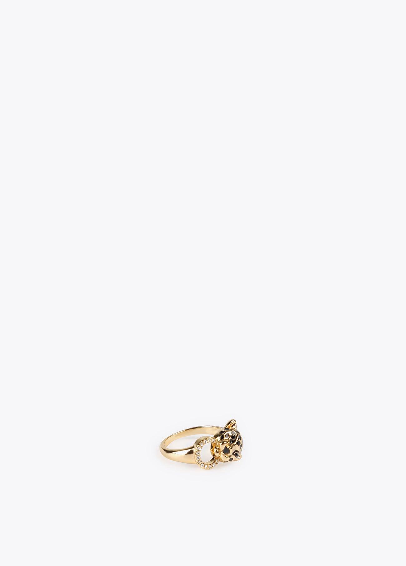 32412003-Leopard head ring-Golden