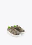 32430003-Neon logo sneakers-Kaki