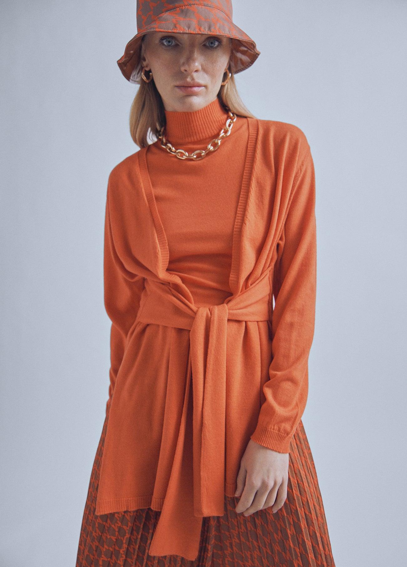 32461009-Bow dress-Orange