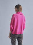 32461015-Knit sweater with scarf detail-Pink