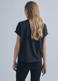 32462005-T-shirt with M rhinestone detail-Black