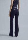 32467006-Flared trousers with leather detail-Black