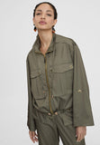 LS2402014-Khaki-Monochrome bomber jacket with pockets