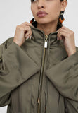 LS2402014-Khaki-Monochrome bomber jacket with pockets