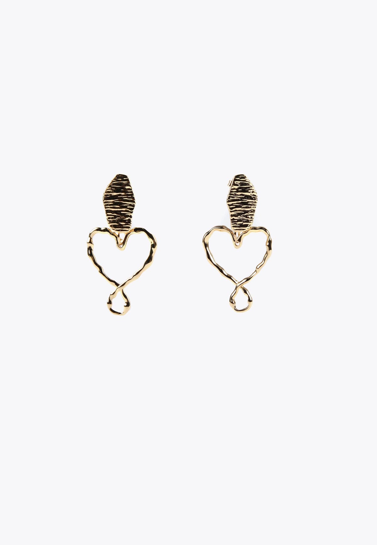 LS2403007-Gold-Golden heart earrings