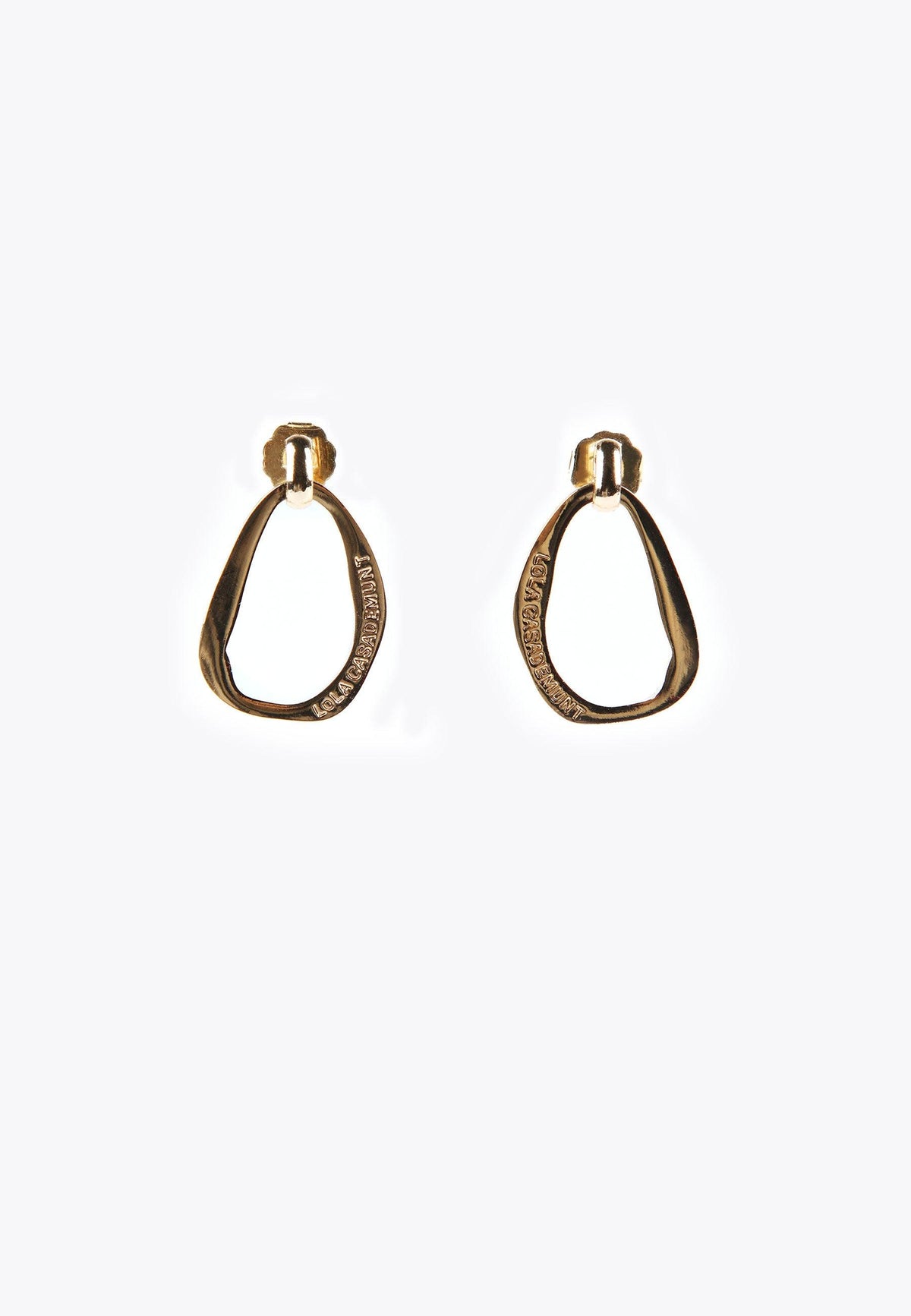 LS2403014-Gold-Small golden oval earrings