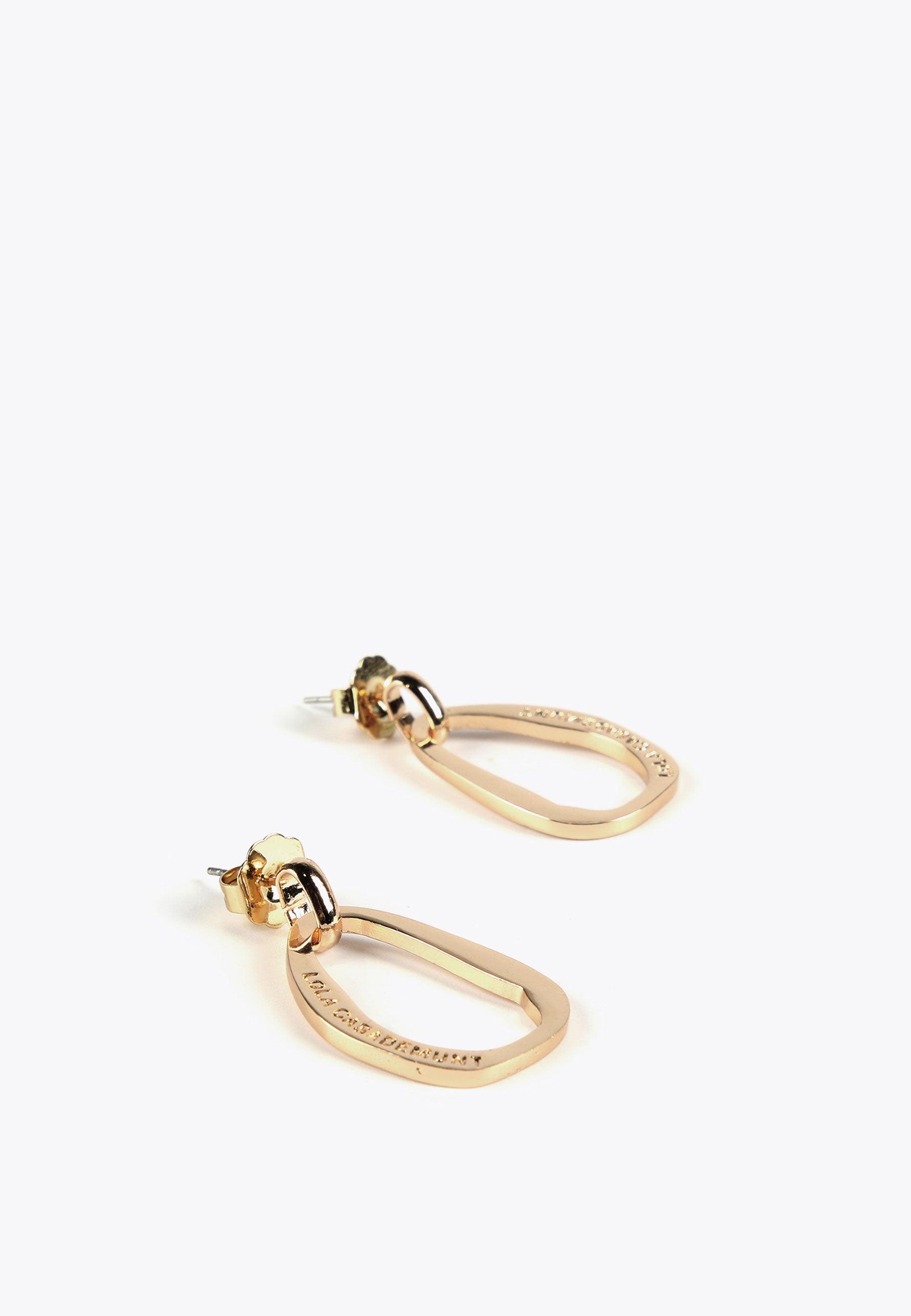 LS2403014-Gold-Small golden oval earrings