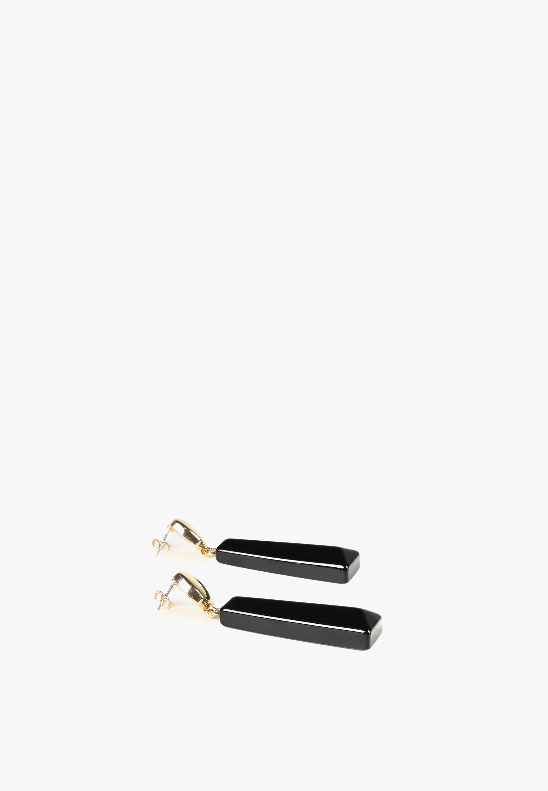 LS2403018-Black-Black two-piece earrings