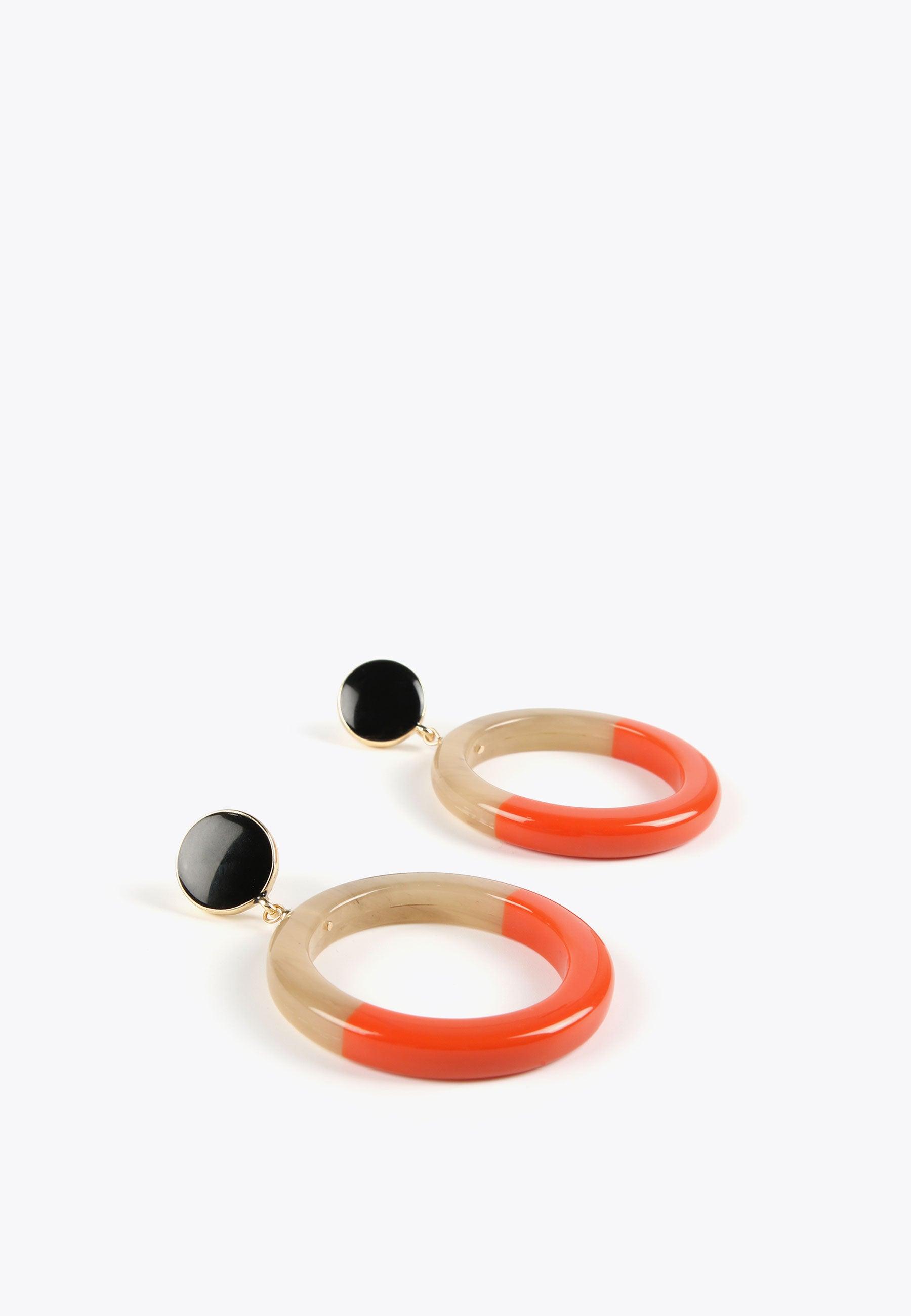 LS2403034-Brown-Red-Two-tone hoop earrings