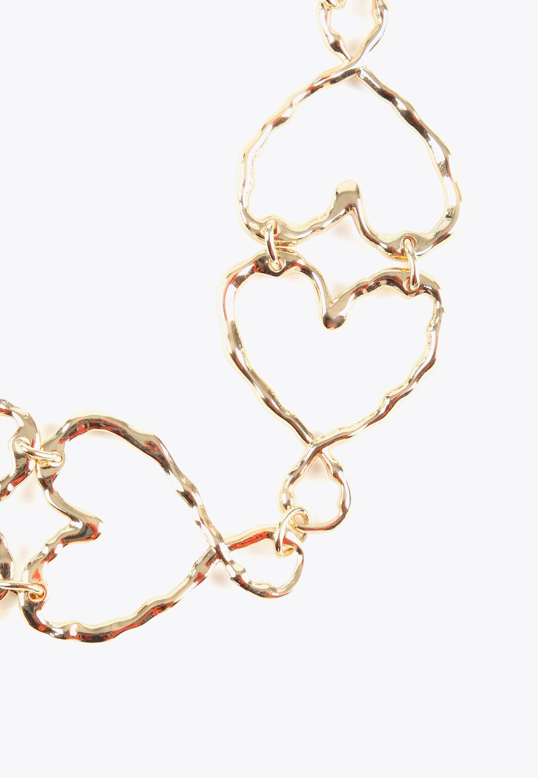 LS2403048-Gold-Long necklace with hearts