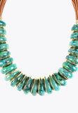 LS2403059-Turquoise-Turquoise multi-piece necklace