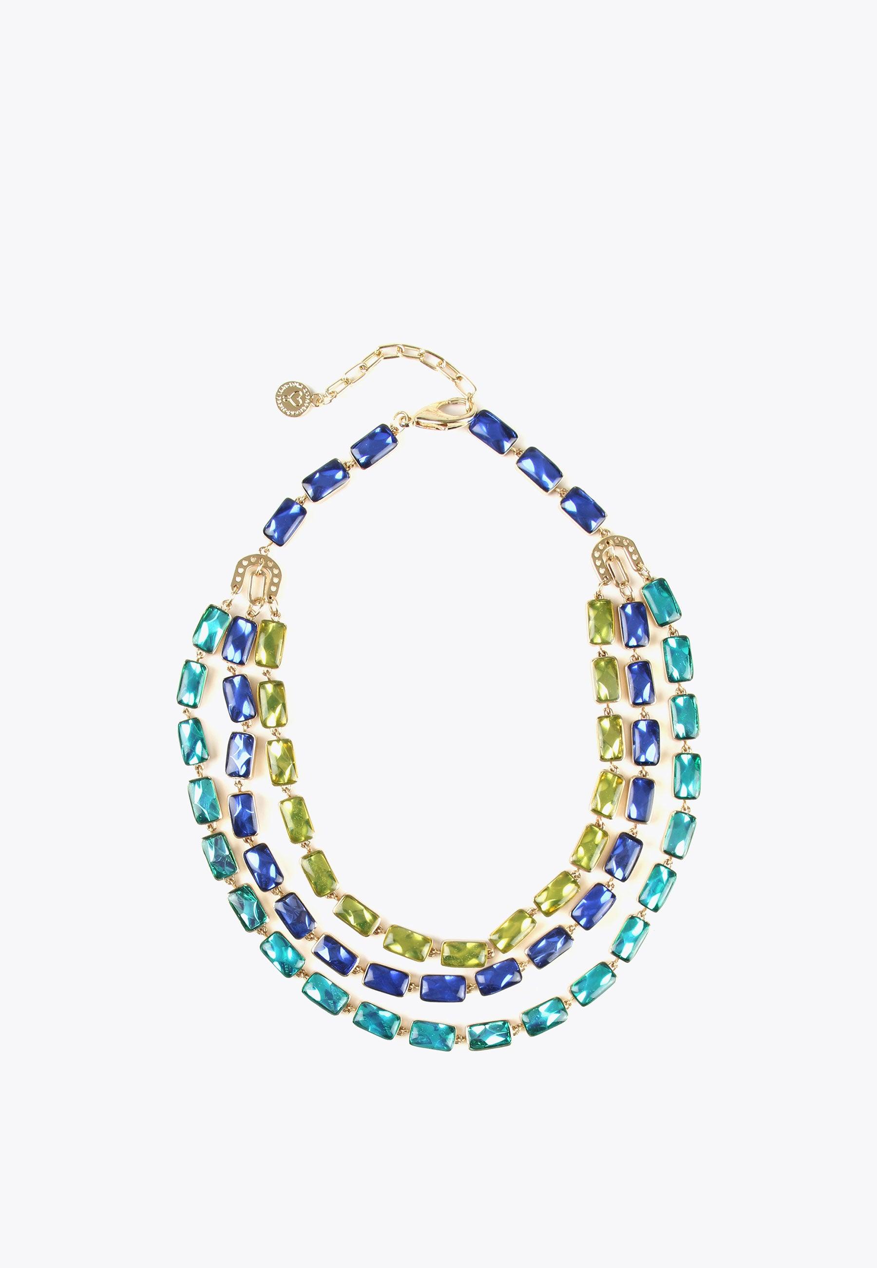 LS2403065-Blue-Yellow-Necklace with multicoloured crystals