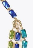 LS2403065-Blue-Yellow-Necklace with multicoloured crystals