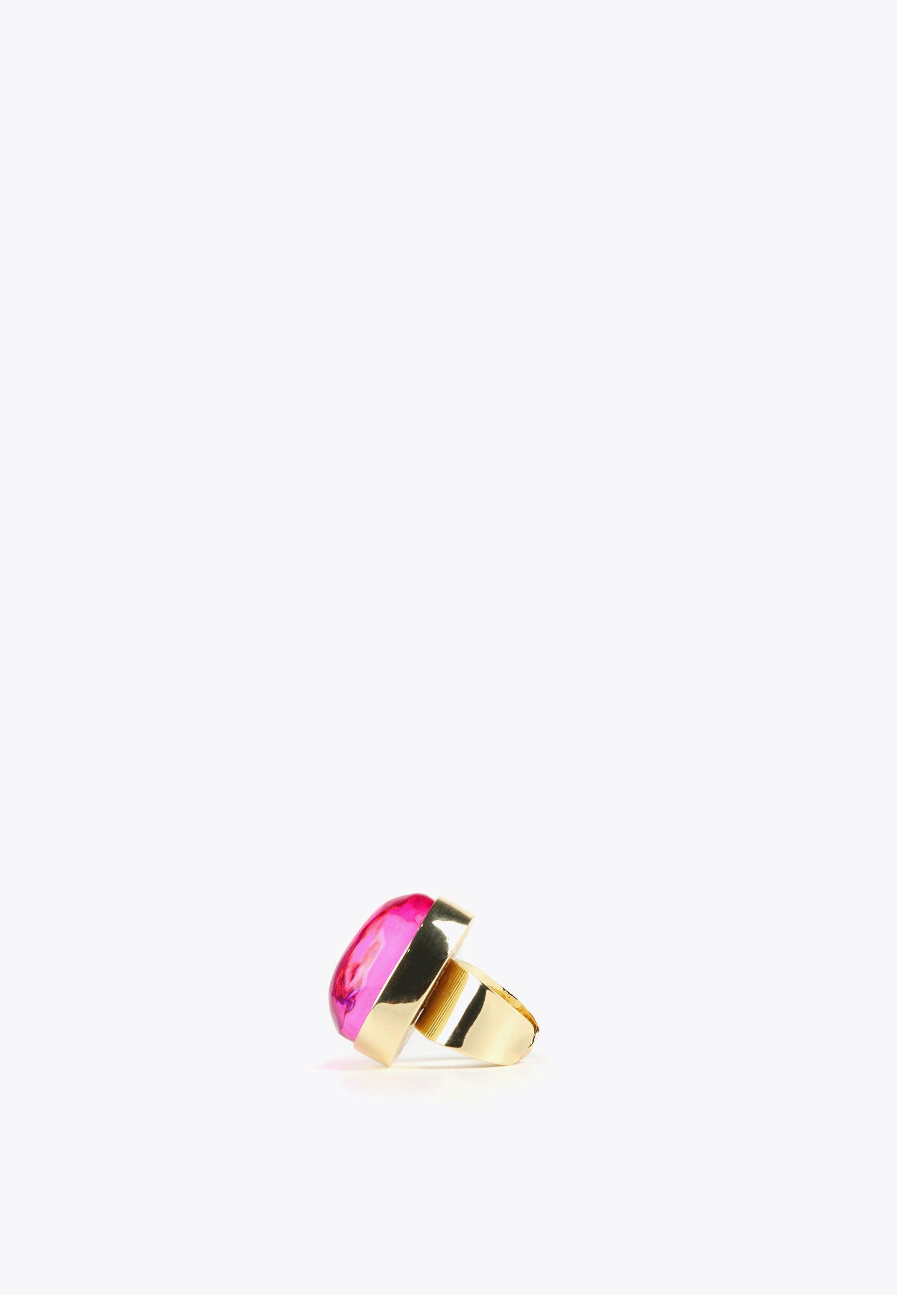 LS2403080-Fuchsia-Crystal ring 