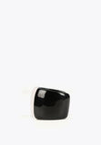 LS2403093-White-Black-Black and white rigid bracelet