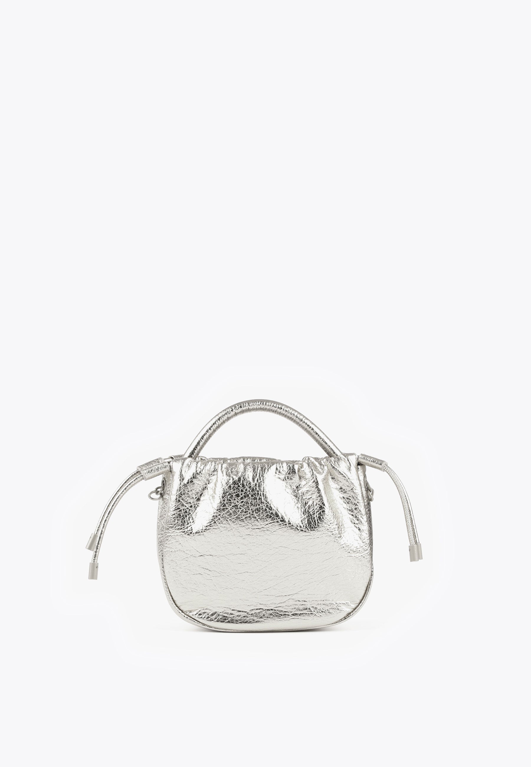 LS2404007-Silver-Crossbody bag with raised logo