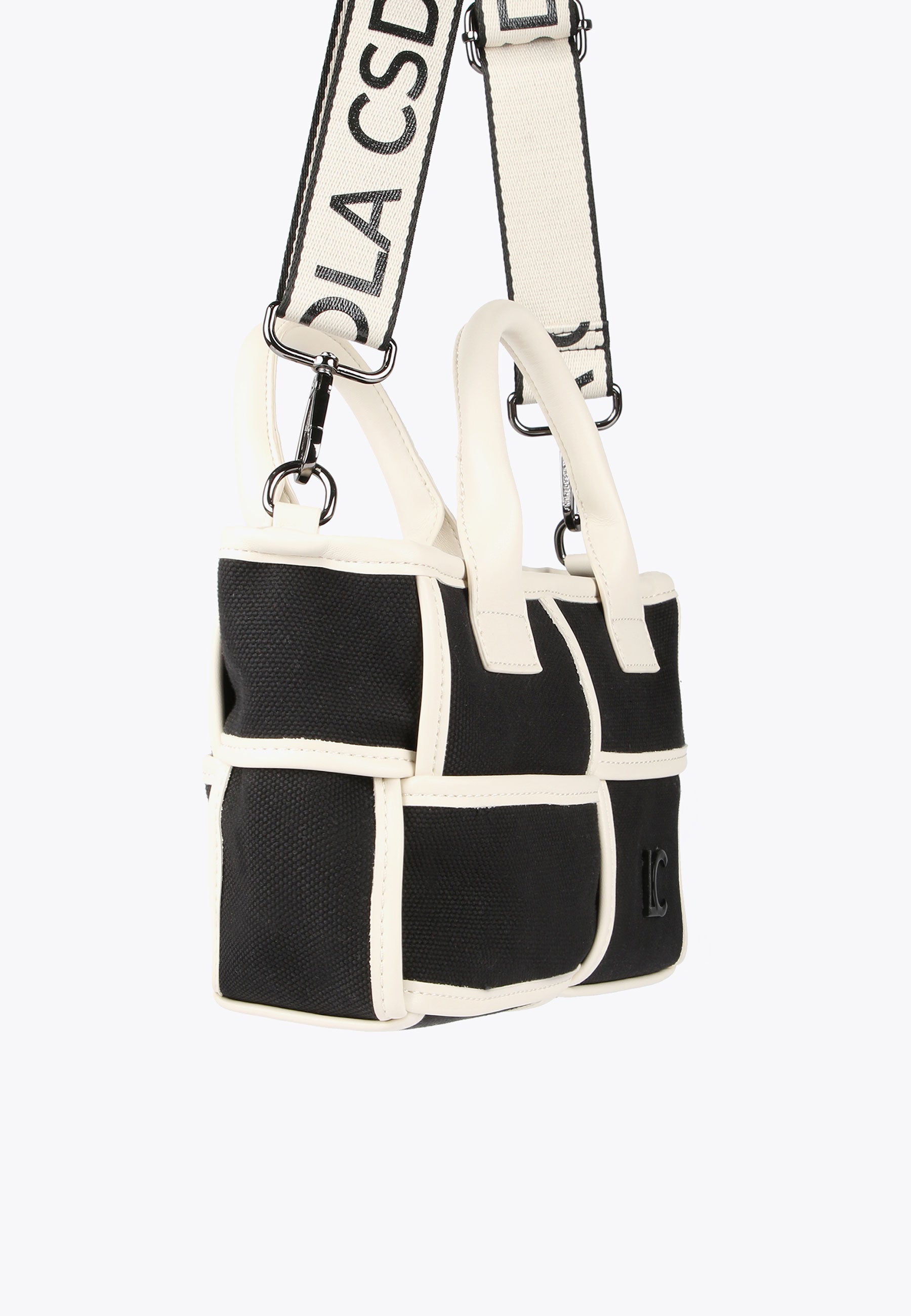 LS2404013-Black-Ecru-Crossbody bag with contrasting details