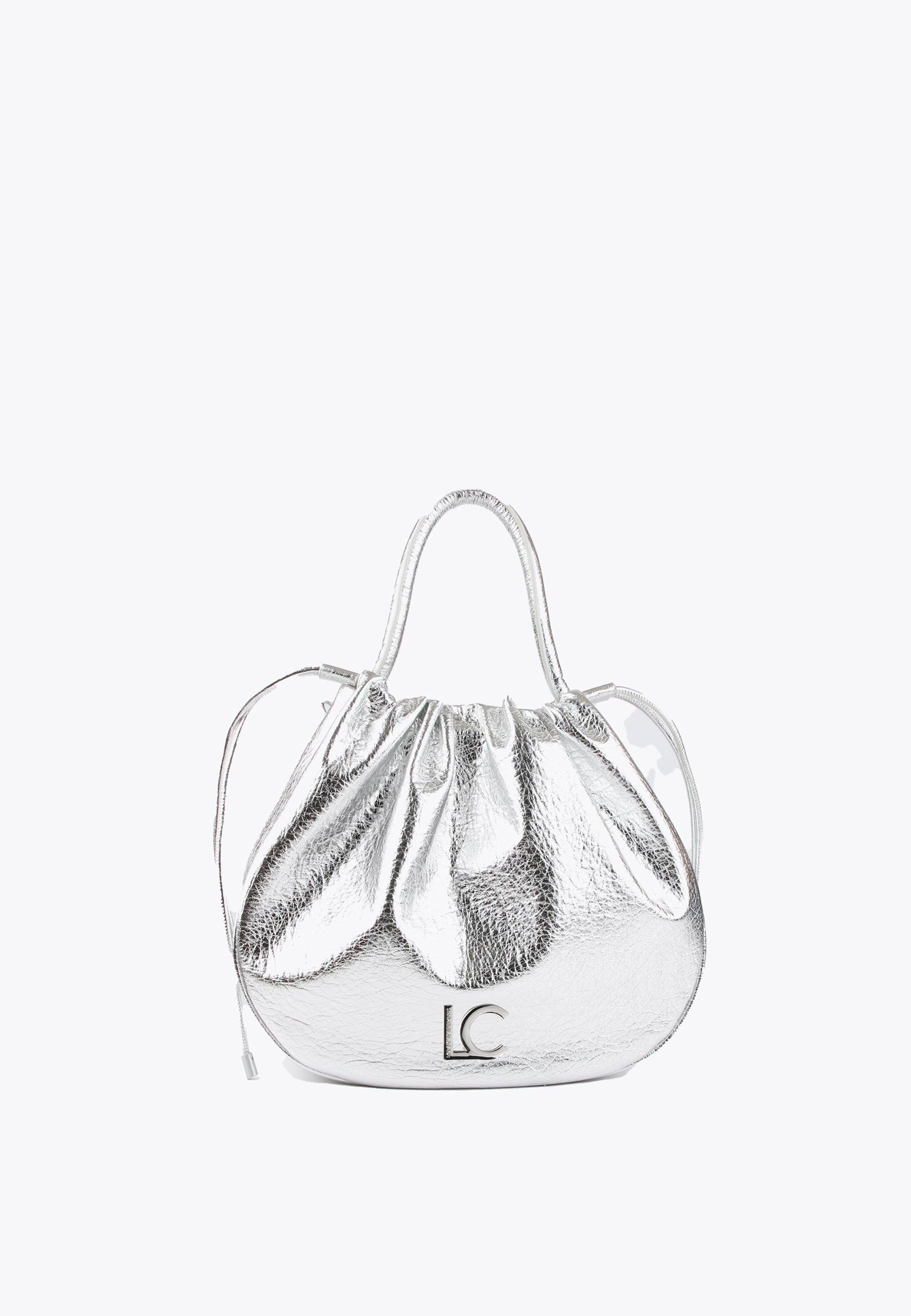 LS2404018-Silver-Semicircular tote bag