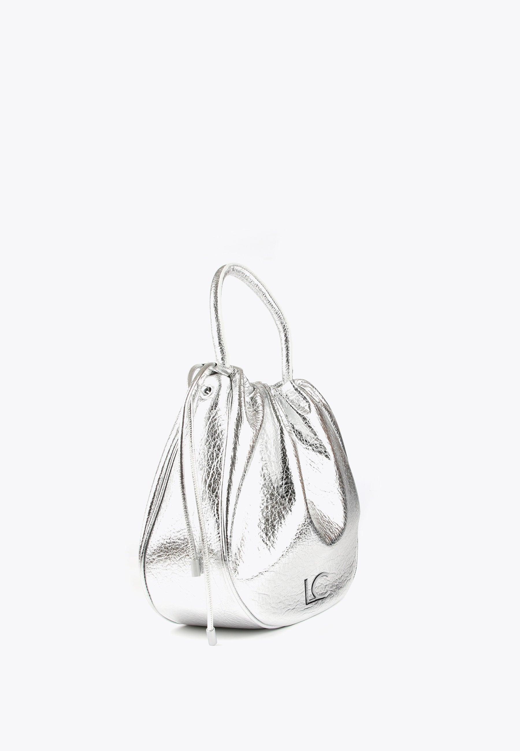 LS2404018-Silver-Semicircular tote bag