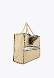 LS2404035-Brown-Black-Tote with animal print details