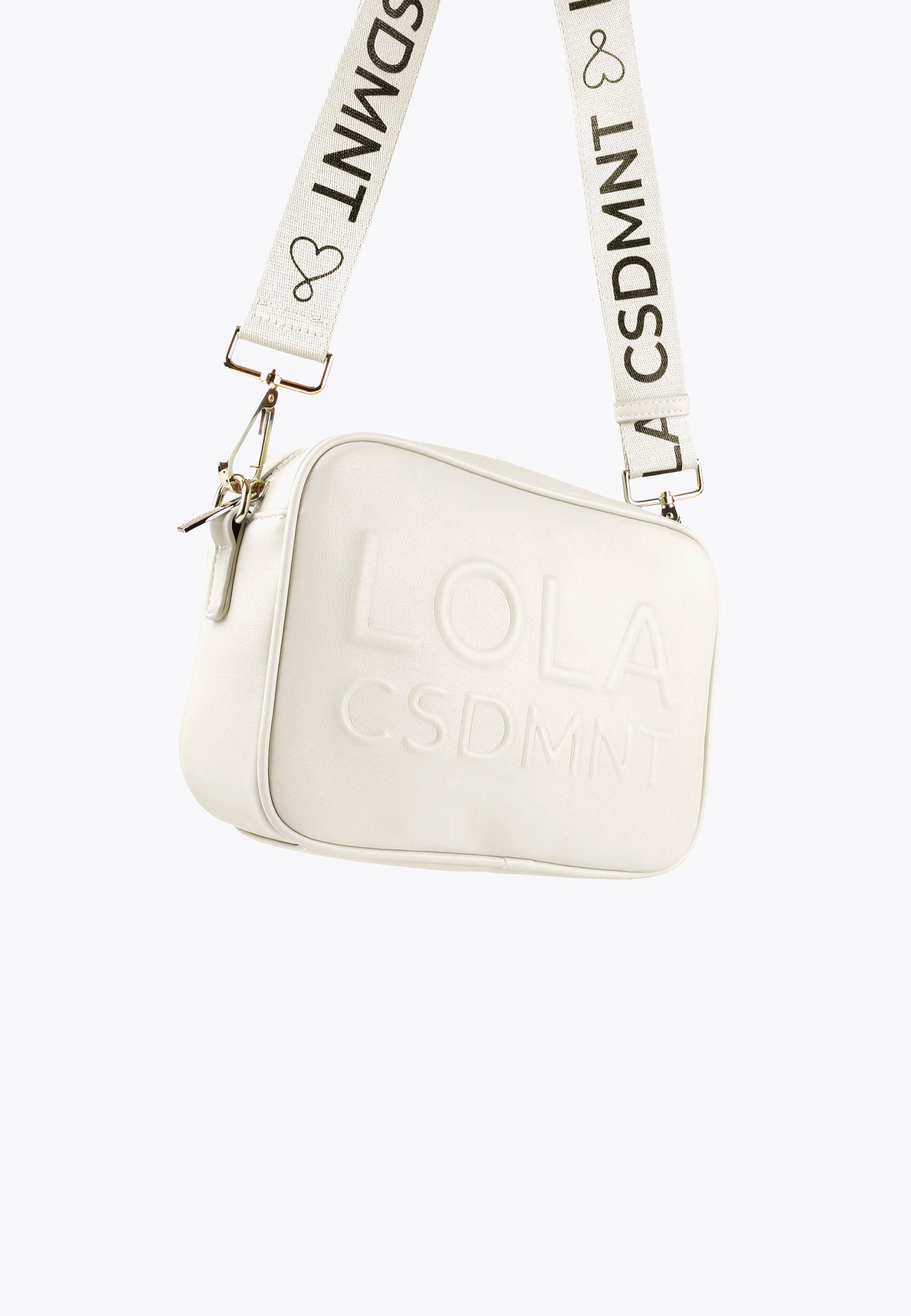 LS2404039-Ecru-Crossbody bag with a raised logo