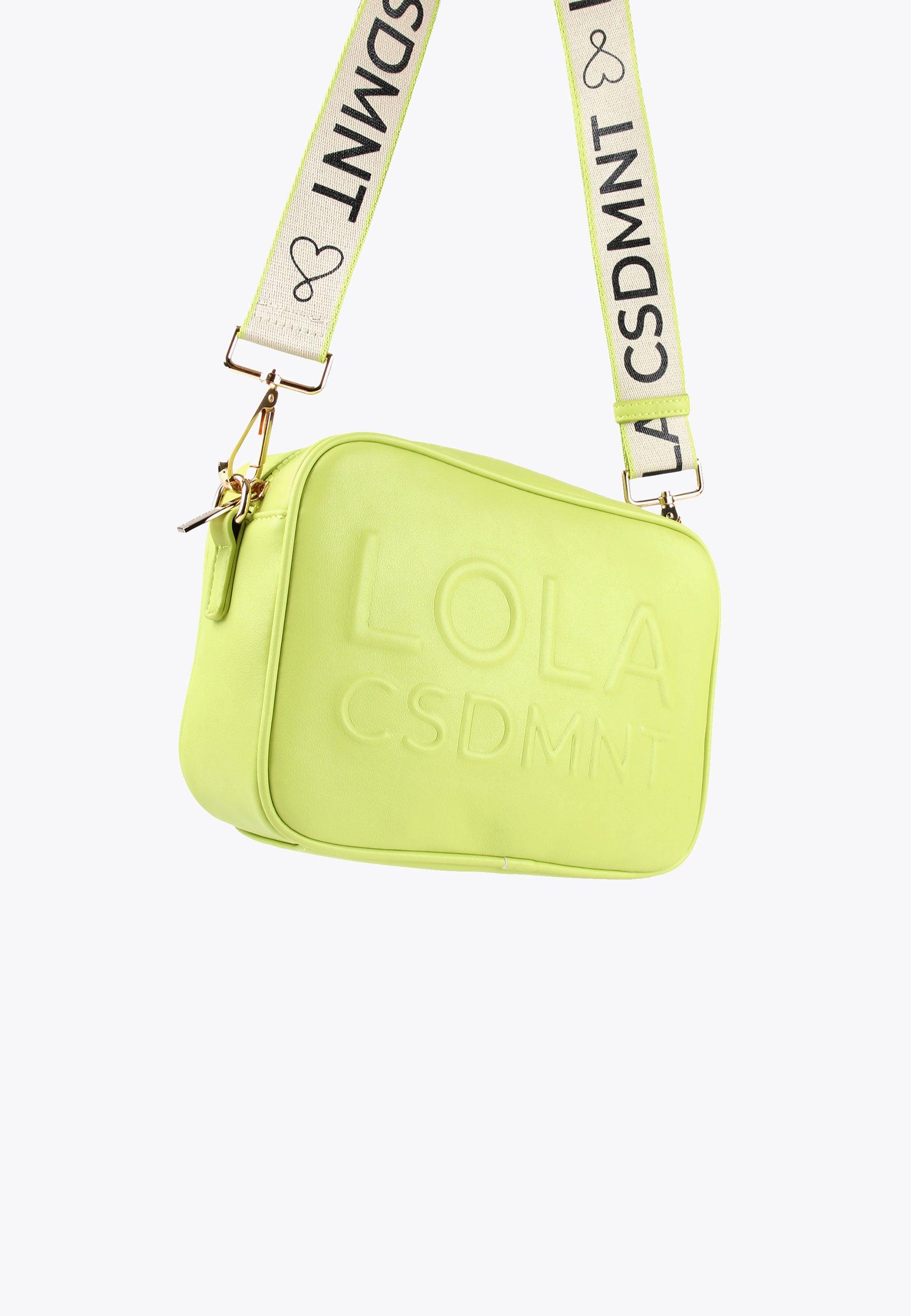 LS2404039-Lime-Crossbody bag with a raised logo