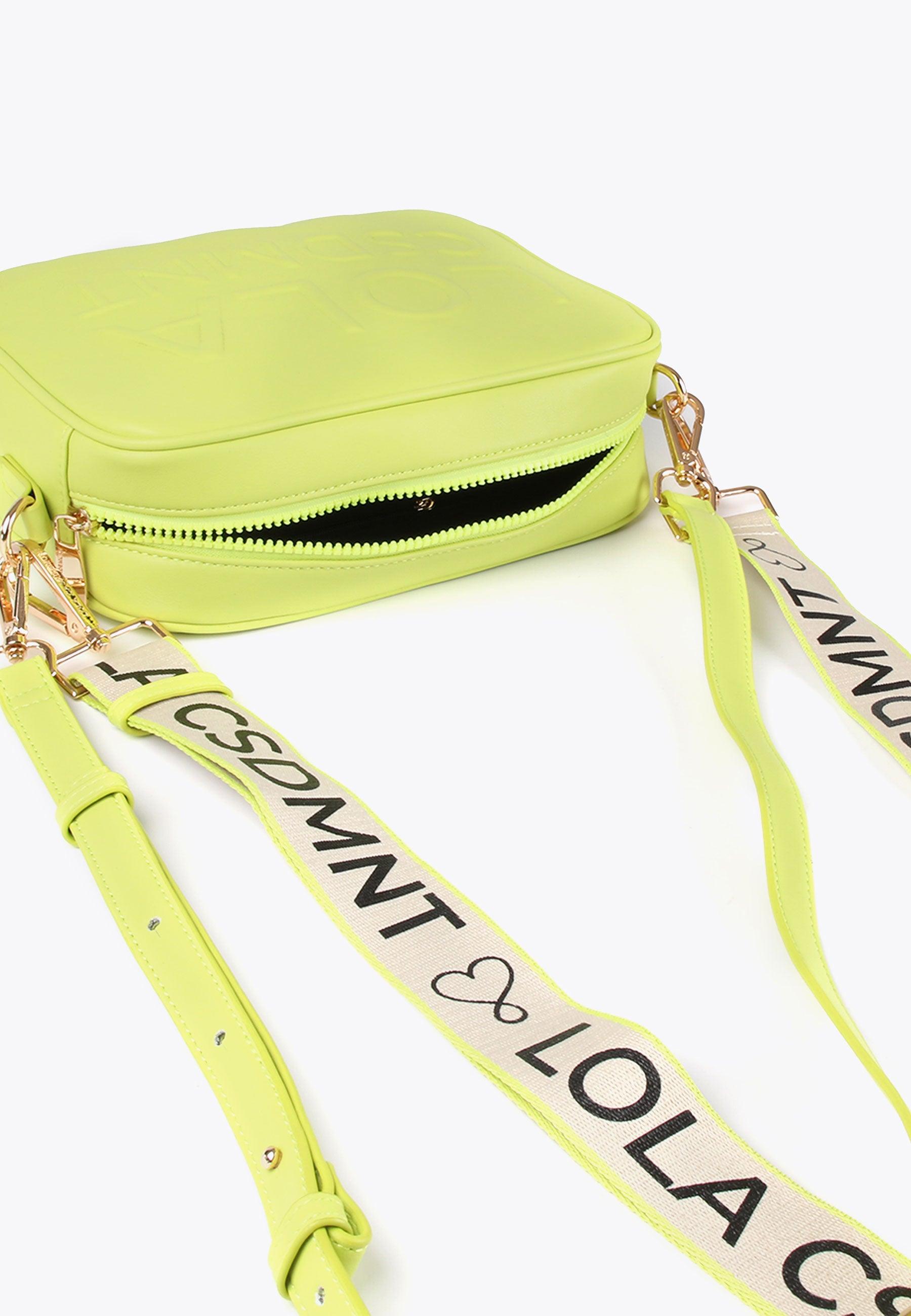 LS2404039-Lime-Crossbody bag with a raised logo