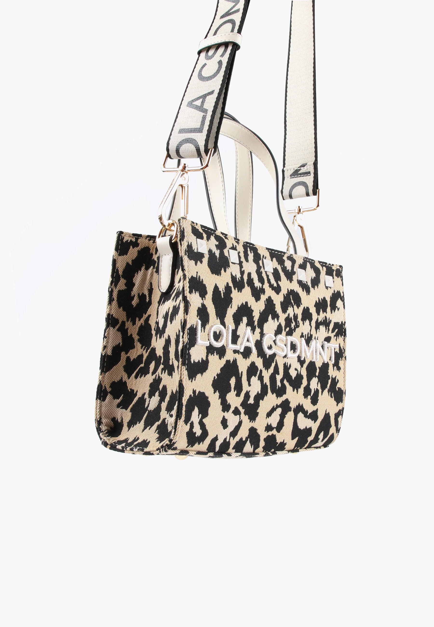 LS2404041-Ecru-Brown-Animal print canvas bag