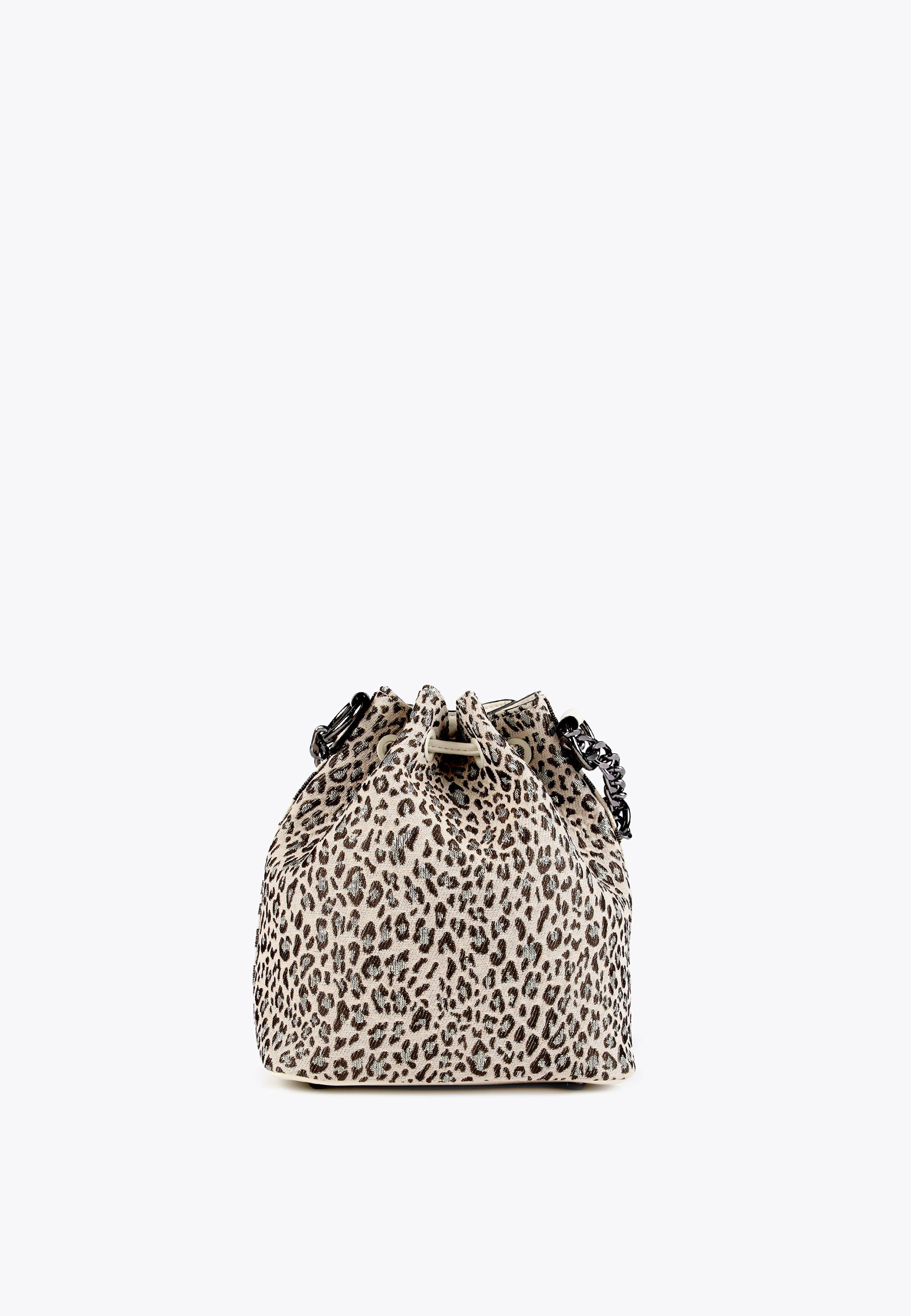 LS2404043-Ecru-Metal-Animal print bucket bag