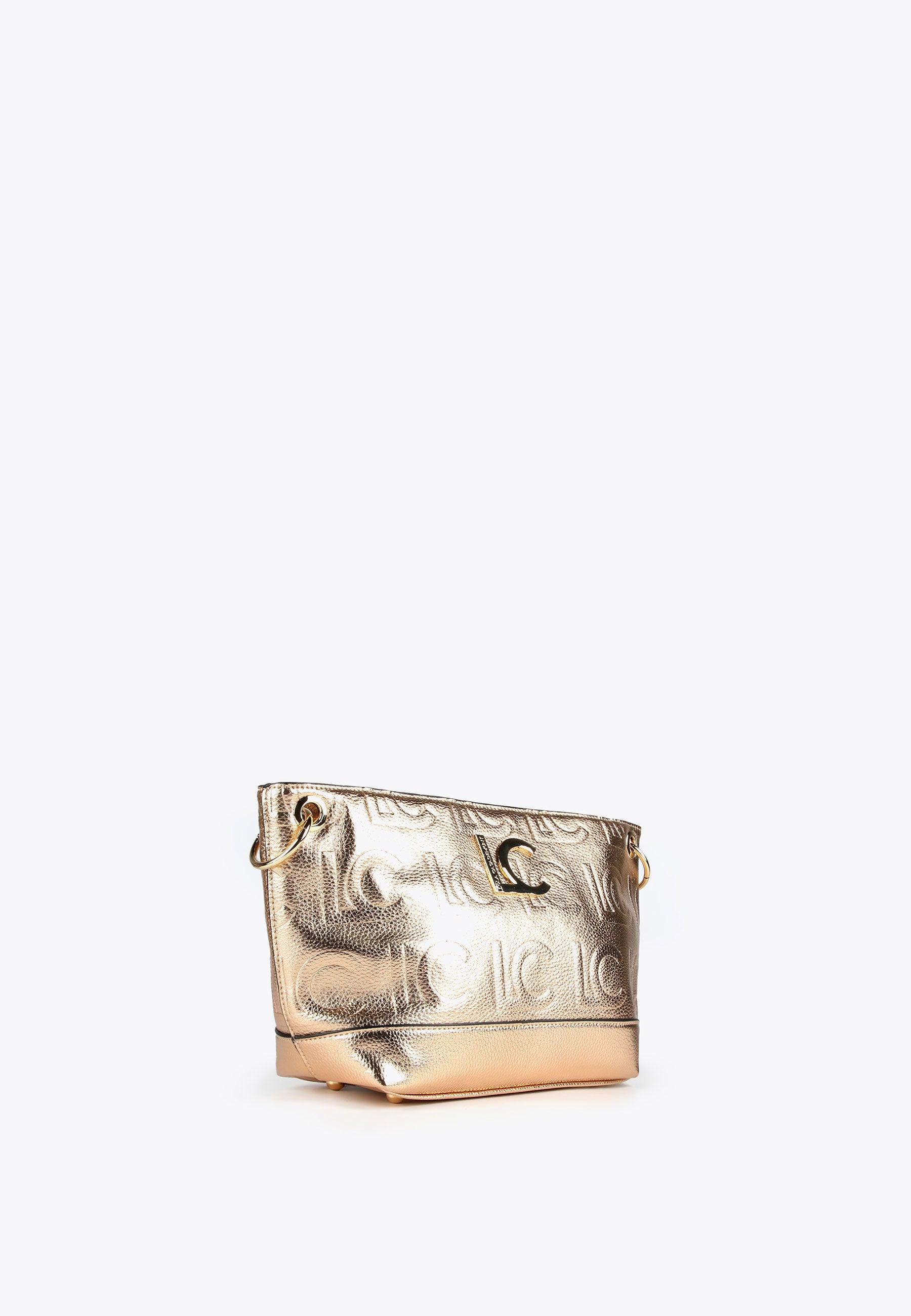 LS2404051-Gold-Monogrammed metallic crossbody bag