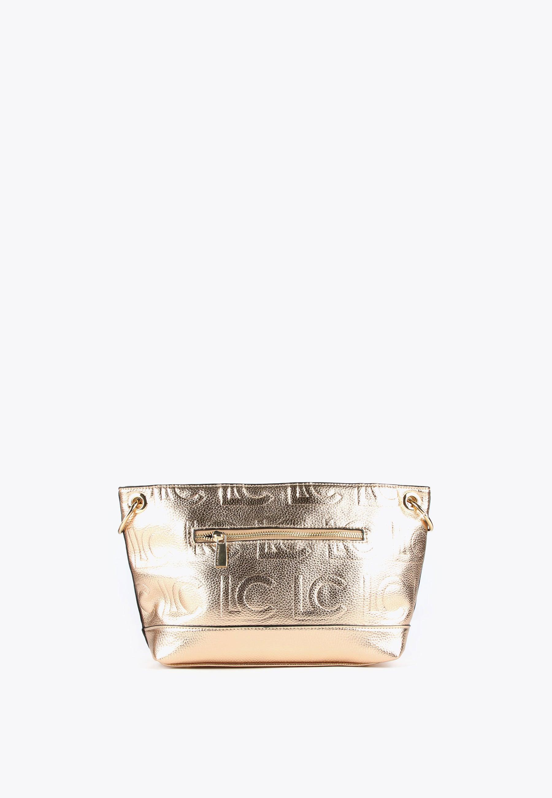 LS2404051-Gold-Monogrammed metallic crossbody bag