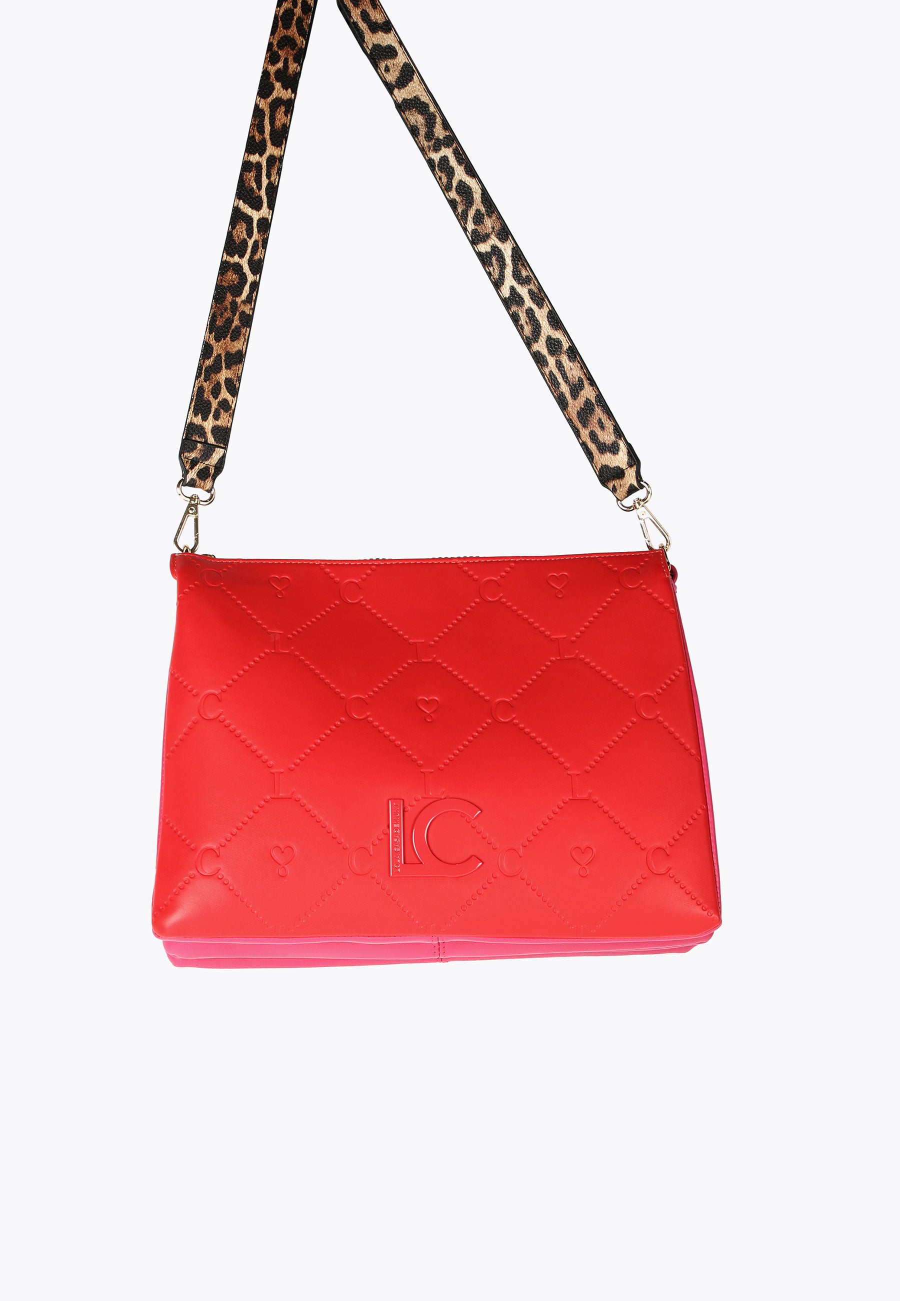 LS2404055-Red-Pink-Logo crossbody bag