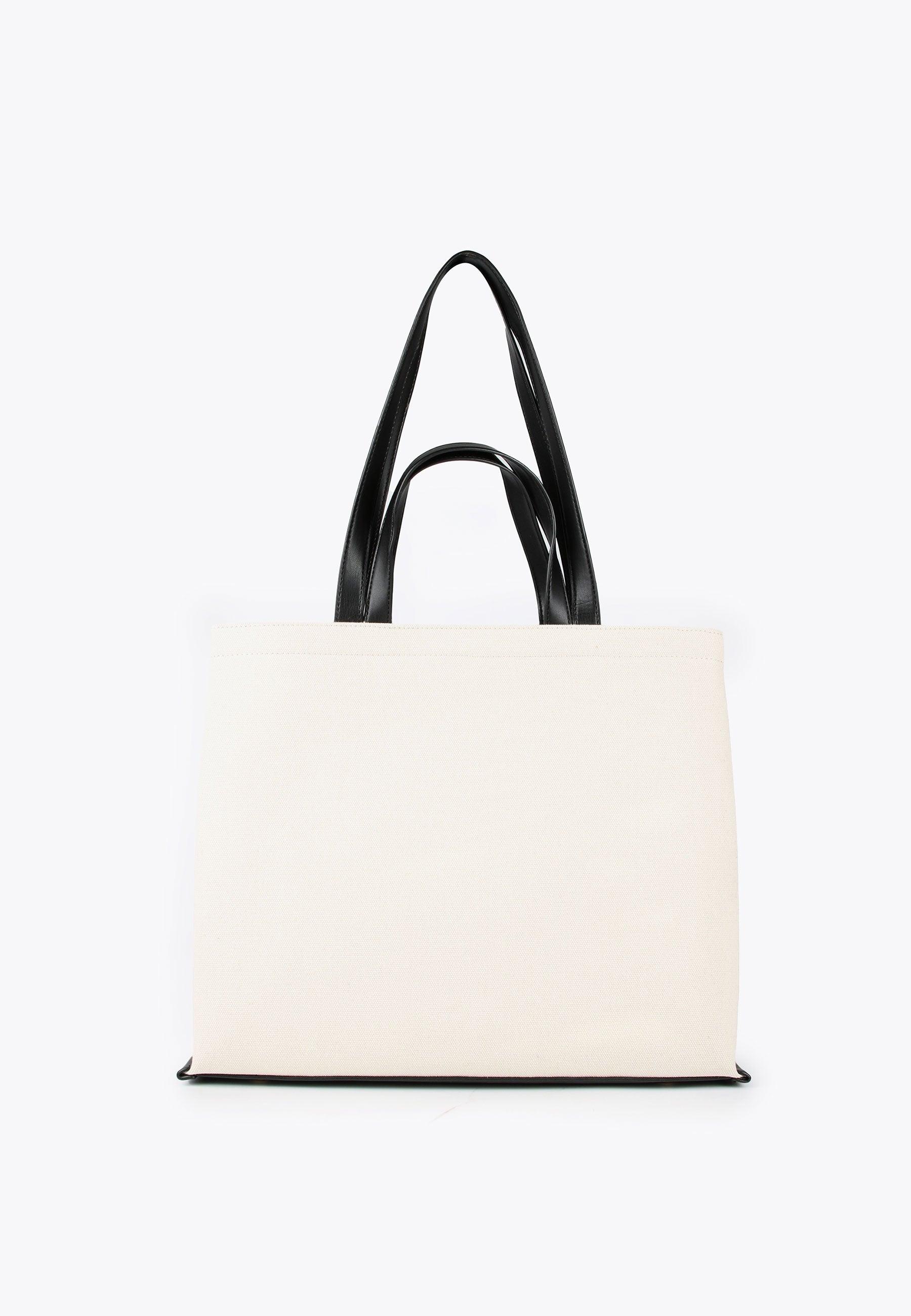 LS2404056-Ecru-Black-Two-tone tote bag