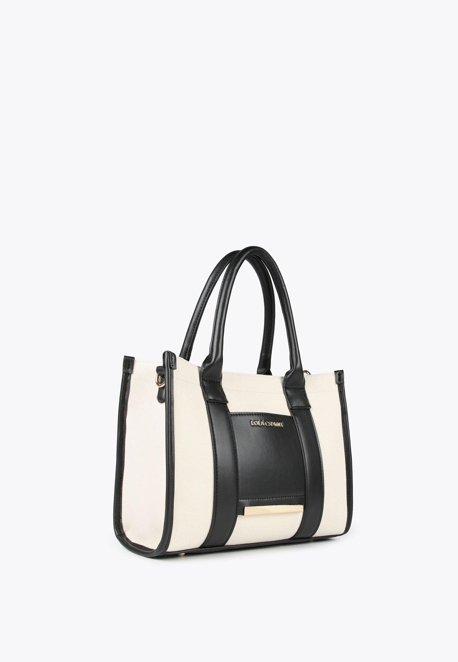 LS2404057-Ecru-Black-Small tote bag