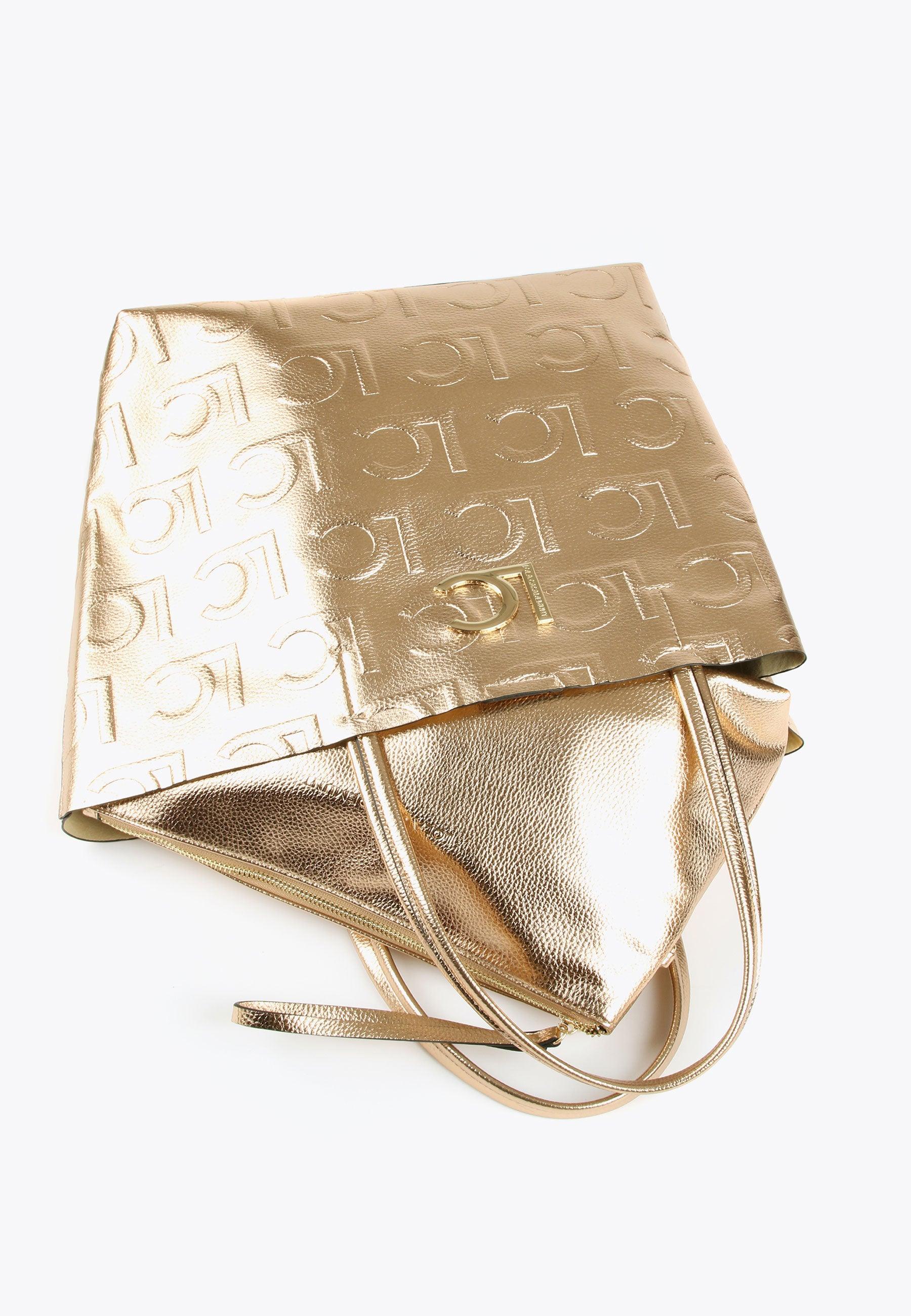 LS2404064-Gold-Metallic tote bag