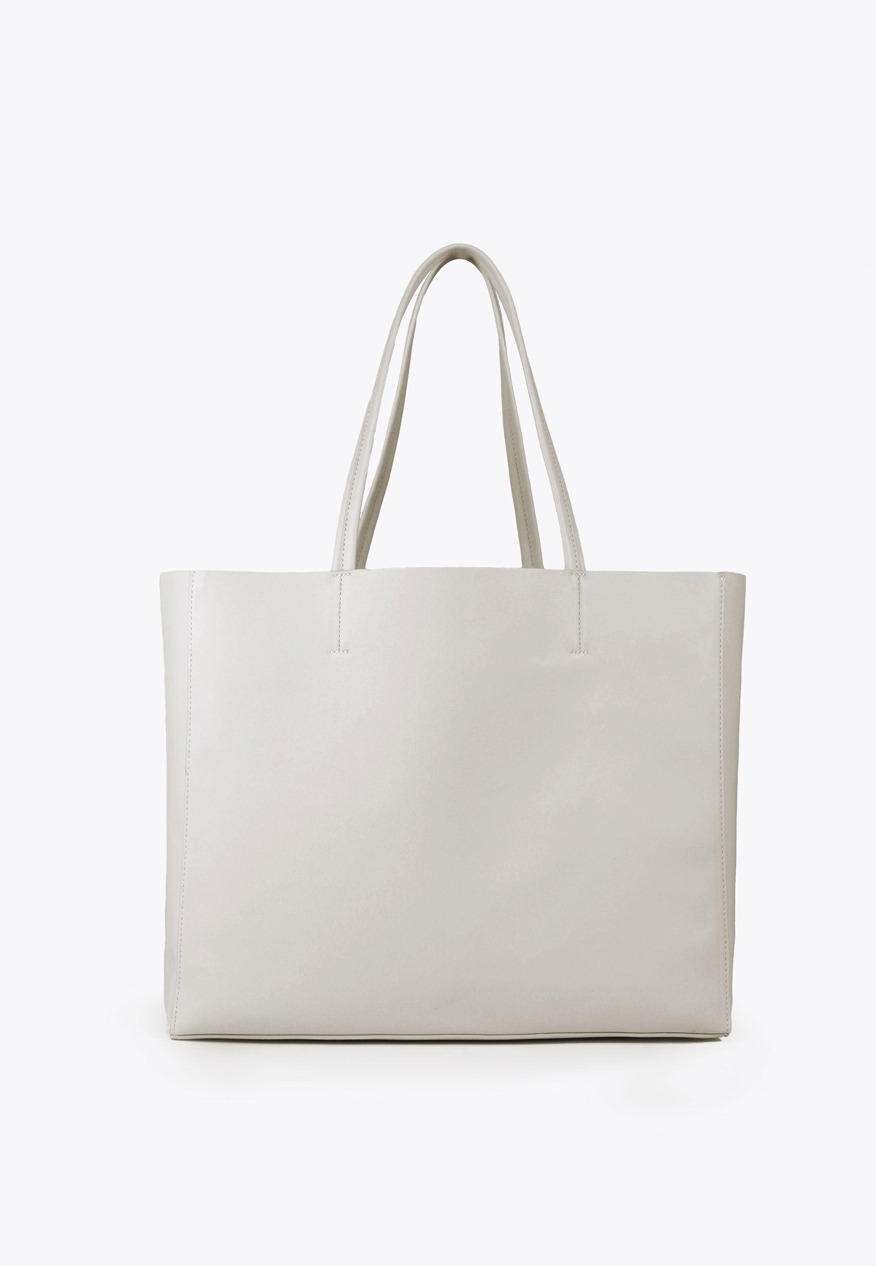 LS2404065-Ecru-Tote bag with raised logo