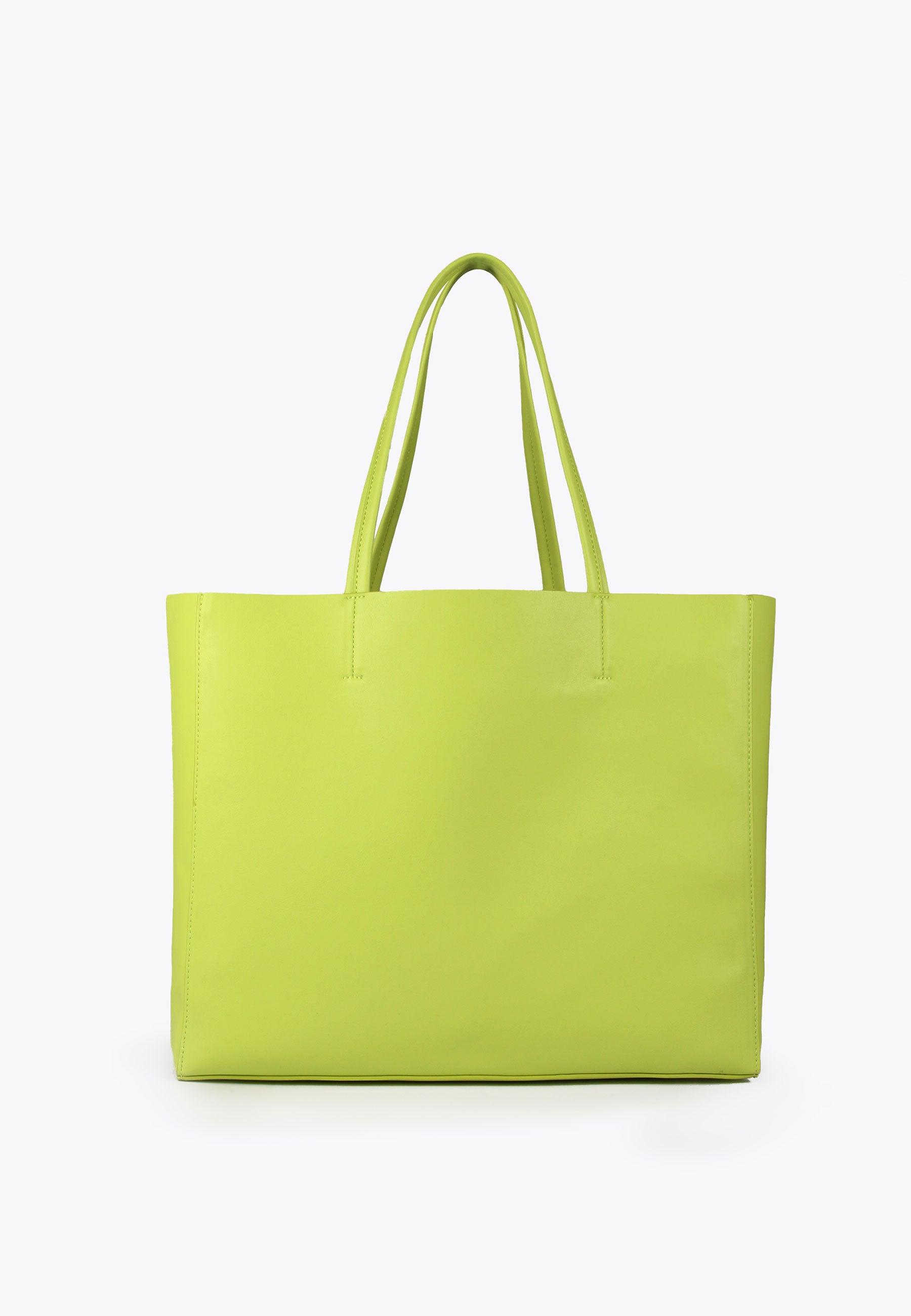 LS2404065-Lime-Tote bag with raised logo