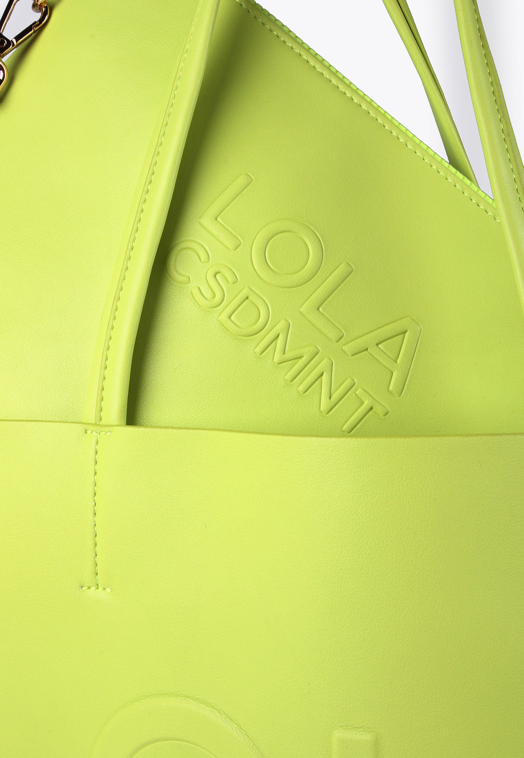 LS2404065-Lime-Tote bag with raised logo