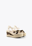 LS2405013-Ecru-Metal-Animal print wedge sandals