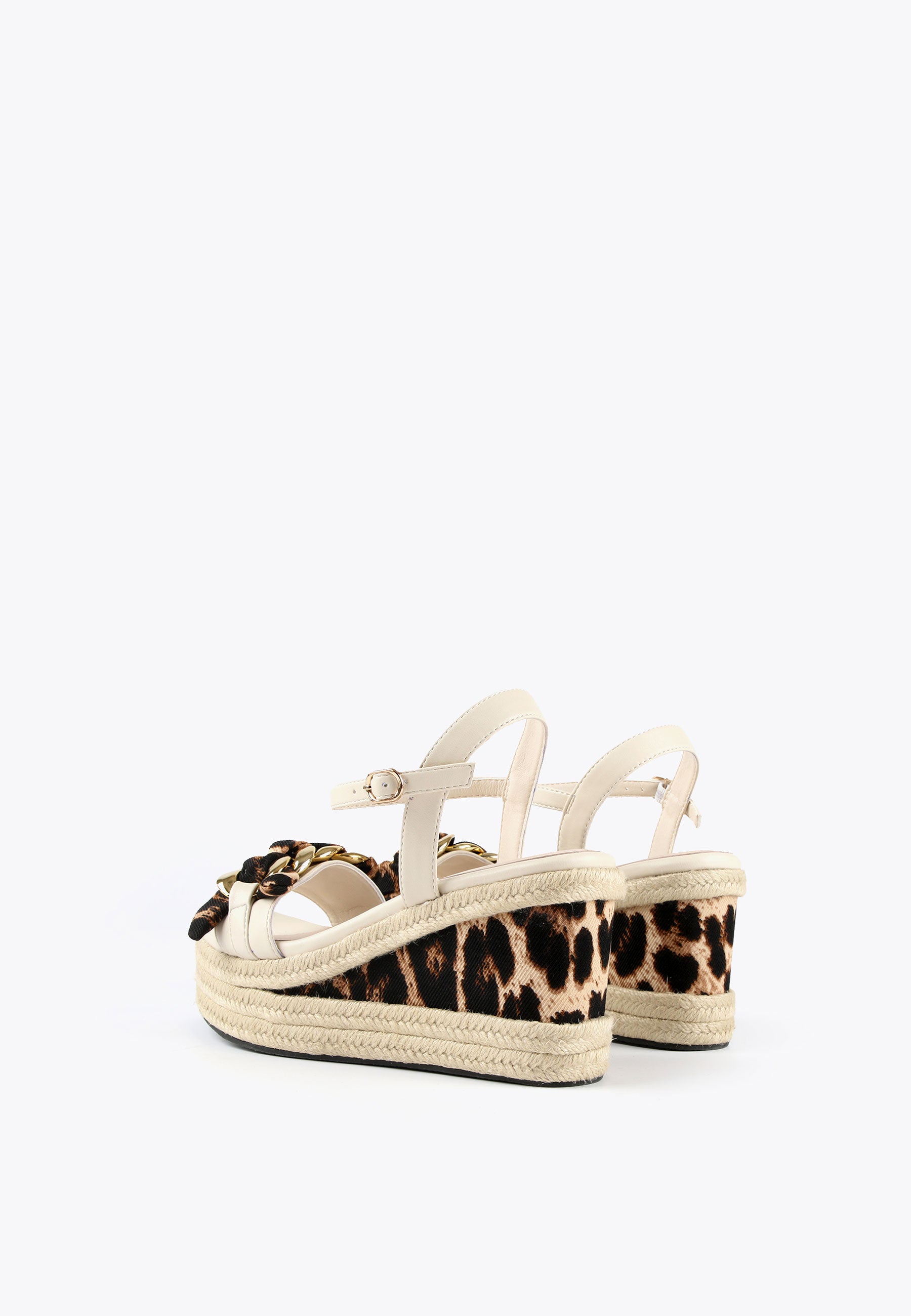 LS2405013-Ecru-Metal-Animal print wedge sandals