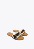 LS2405016-Ecru-Brown-Slider sandals with animal print