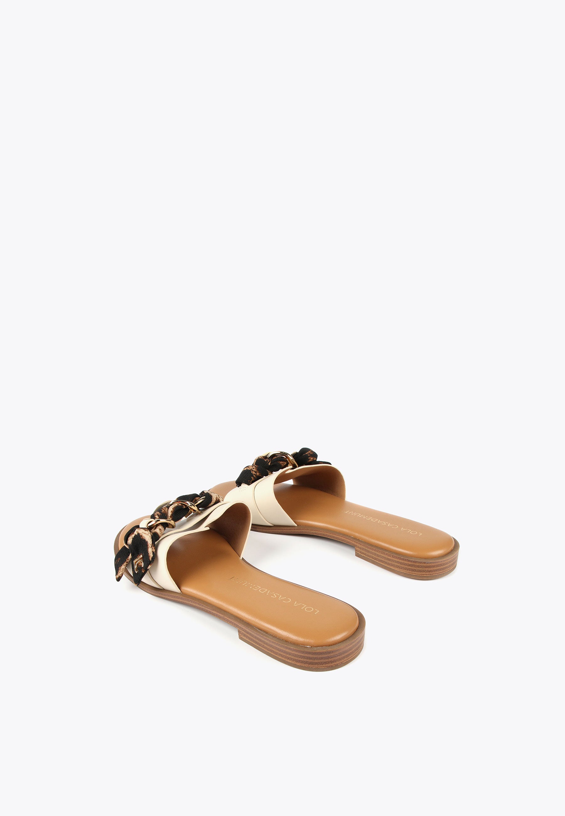 LS2405016-Ecru-Brown-Slider sandals with animal print