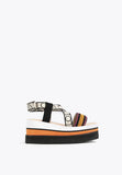 LS2405024-Orange-Black-Three-coloured platform sandals