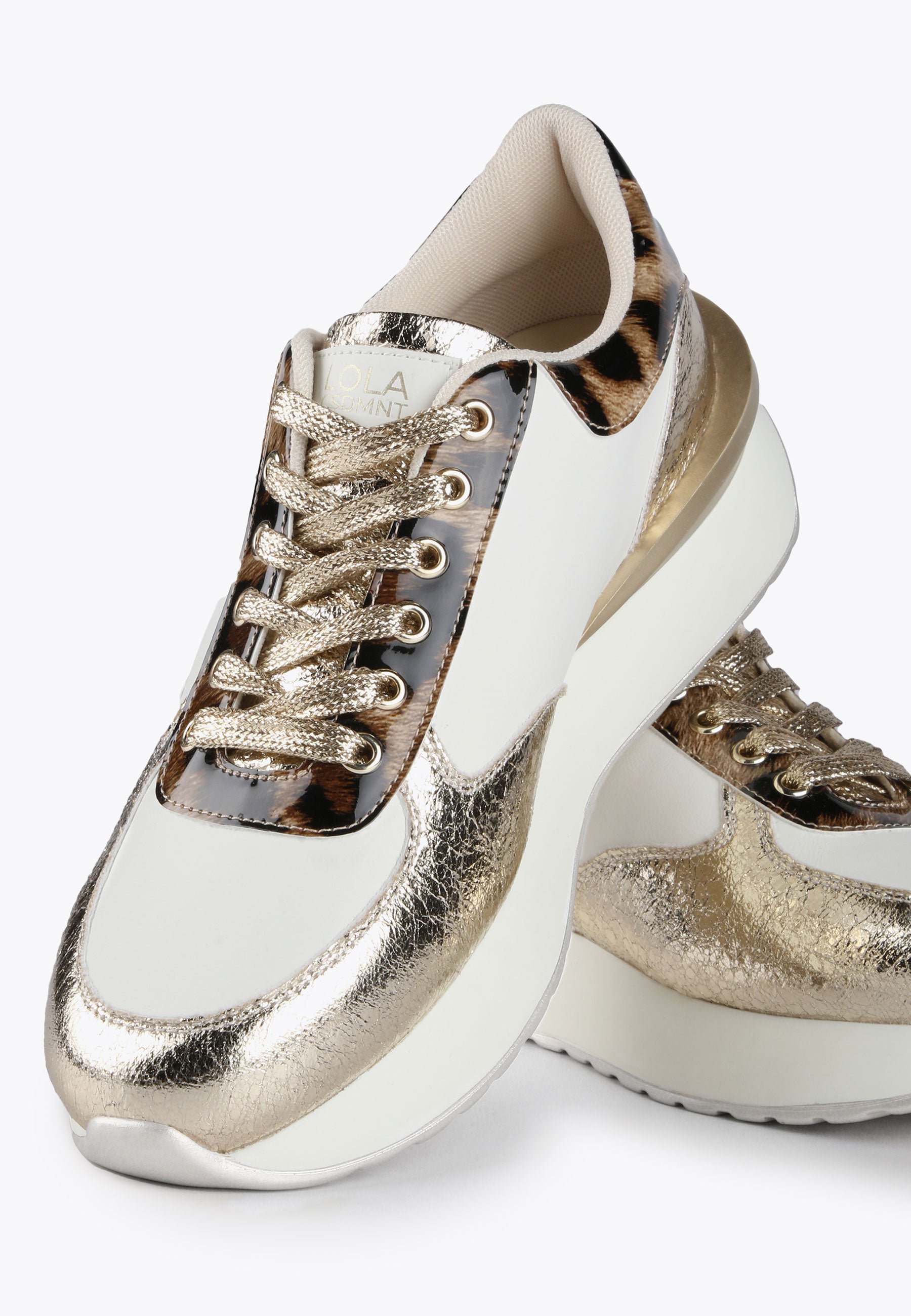 LS2405030-White-Brown-Sneakers with animal print details