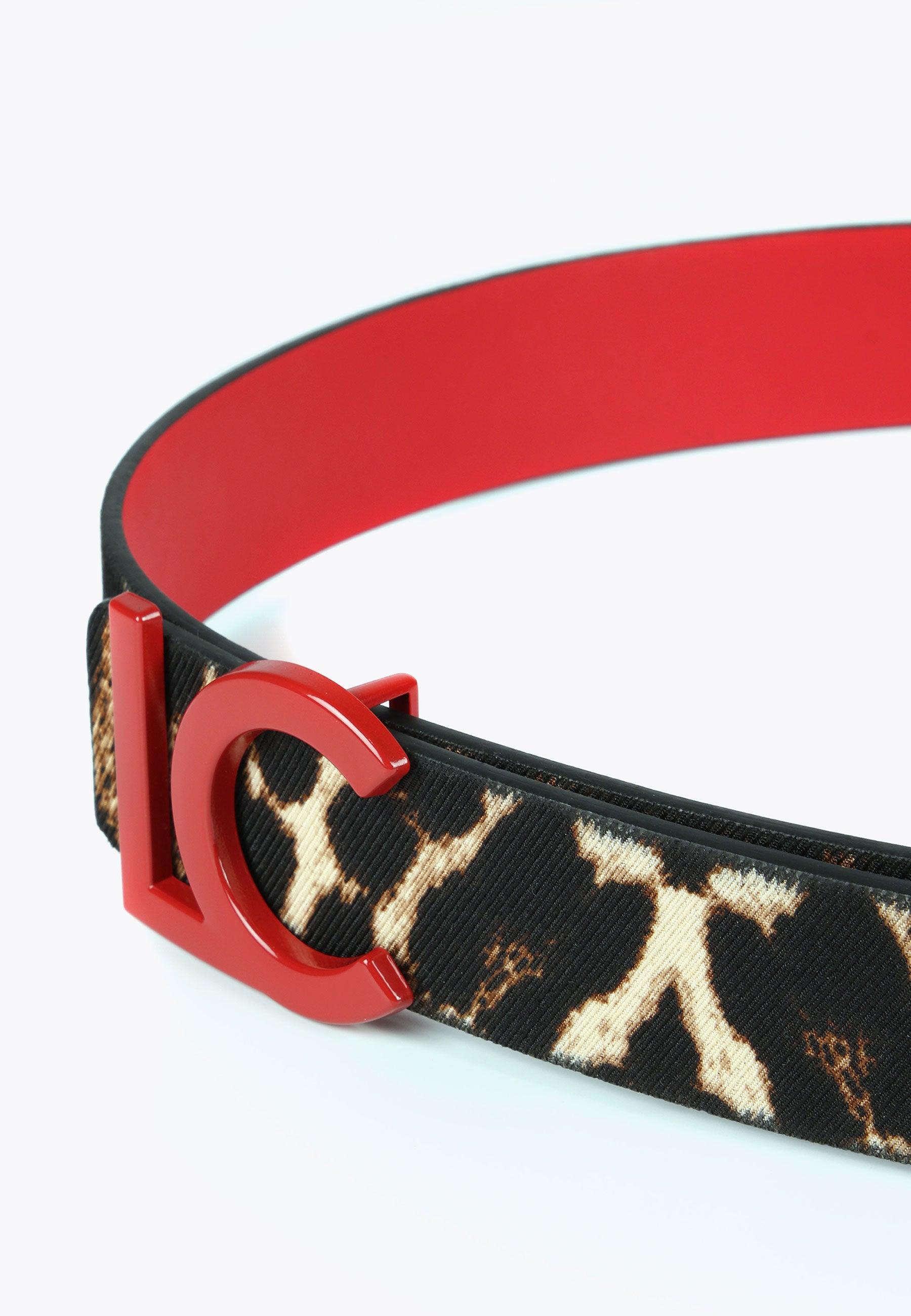 LS2406006-Red-Brown-Reversible printed belt