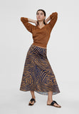 LS2408008-Brown-Blue-Zebra print midi skirt